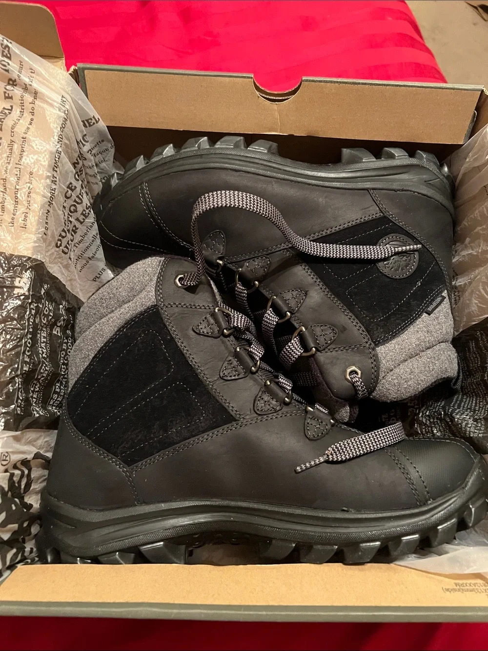 Timberland Black and Gray Lace-Up Outdoor Boots